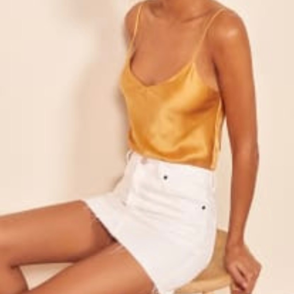 Reformation small teddy tank ochre (yellow/ gold)